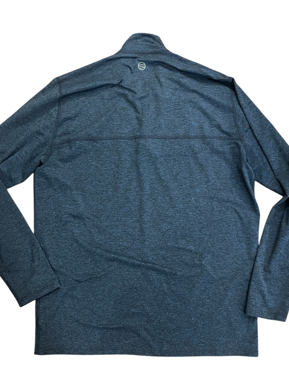 Marine Layer Rise Performance 1/4 Zip Pullover Heather Navy Mens Large - Picture 7 of 8